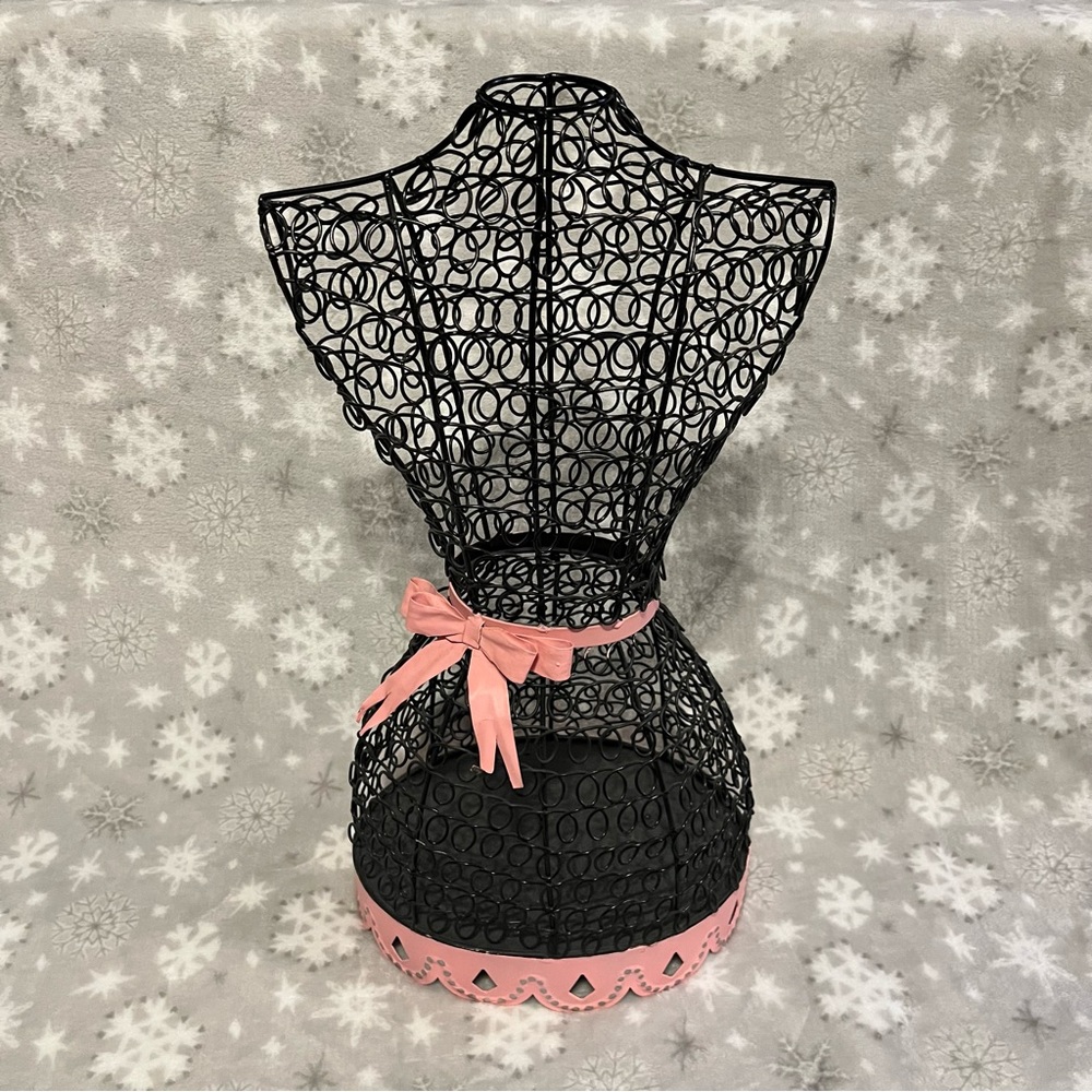 Black Metal Jewelry Rack Earrings Necklace Display Rack 19”